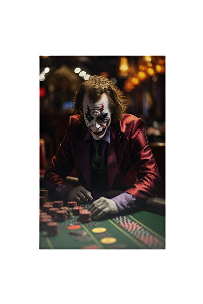 StoryGift Romania Tablou Canvas: Jocker Cu Fata Alba Pictata Si Parul Lung Cu...