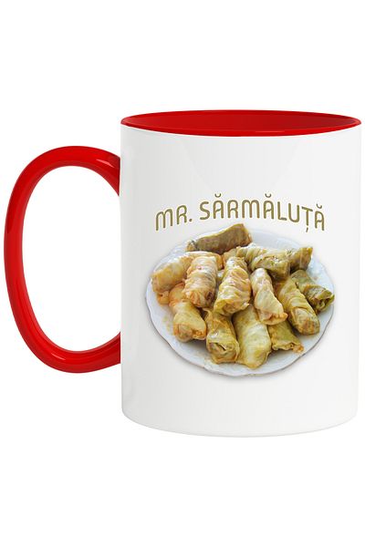 StoryGift Romania Mug Mr. sarmaluta traditional Romanian food funny, 330ml, Ceramic with Handle, With,STG.