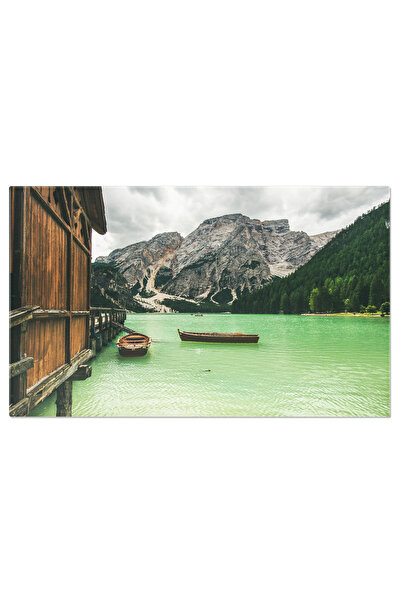 StoryGift Romania Tablou Canvas Cu Lacul Pragser Wildsee In Dolomiti - Calato...