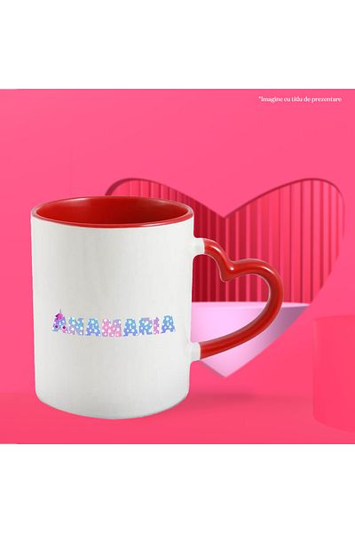 StoryGift Romania Cana Cu Numele Anamaria, Unicorn, Printesa, Fairytale, Dragut, 330ml, Ceramica C, Cu ,stg
