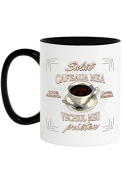 StoryGift Romania Hello, my coffee - my old friend morning energy mug, 330ml, Ceramic, With, STG