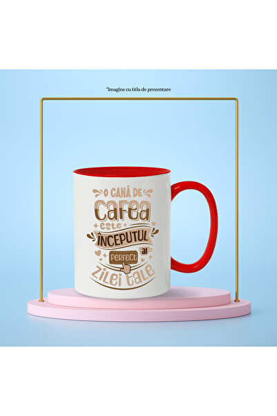 StoryGift Romania Mug A coffee is the perfect start to your day energy, 330ml, Ceramic with Handle, With,STG