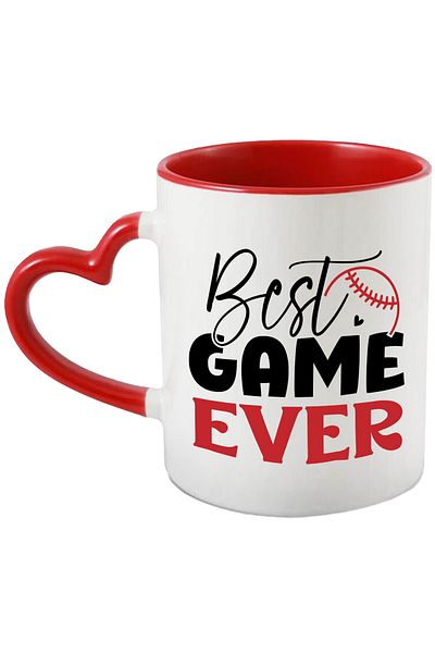 StoryGift Romania Baseball mug with the message "Best game ever" - the best game ever, With ,STG
