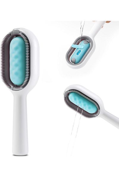 fulina 4 in 1 Pet Pet Grooming Brush, Knots Remover with Water Tank and 100pcs Cleaning Wipe,