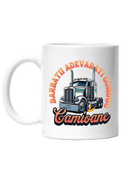 StoryGift Romania Cana cu Tir Colorat Meserie Text Barbati Adevarati Conduc Camioane haios Barbat,, Cu ,STG