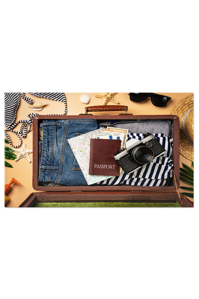 StoryGift Romania Tablou Canvas - Bagaj Si Echipamente De Calatorie, Pregatit...