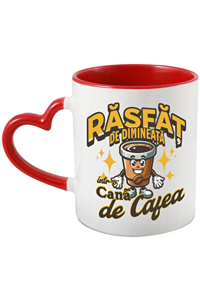 StoryGift Romania Cana Rasfat de dimineata, intr-o cana de cafea , 330ml, Cer...