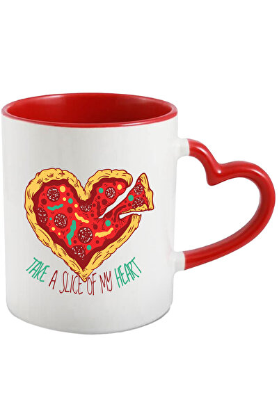 StoryGift Romania Cana Cu Mesaj Take A Slice of My Heart, Pizza, Inima, Felie...