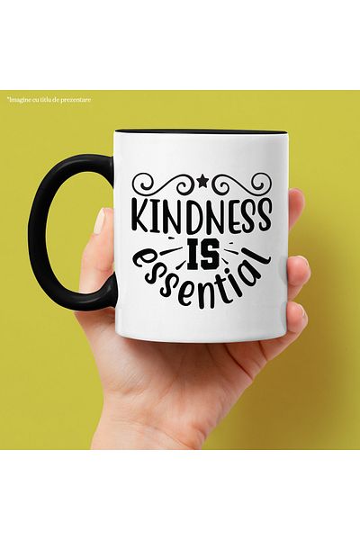 StoryGift Romania Mug with the text in English "Kindness is essential" - kindness is essential, With,STG
