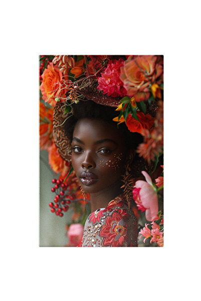 StoryGift Romania Tablou Canvas Femeie Cu Pielea Neagra Cu Buzele Mari Si Pie...