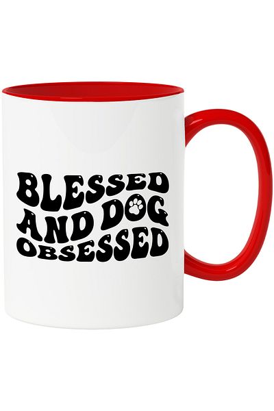 StoryGift Romania Mug for those obsessed with dogs - blessed with a Red Handle, With a Red Handle STG, S, STG