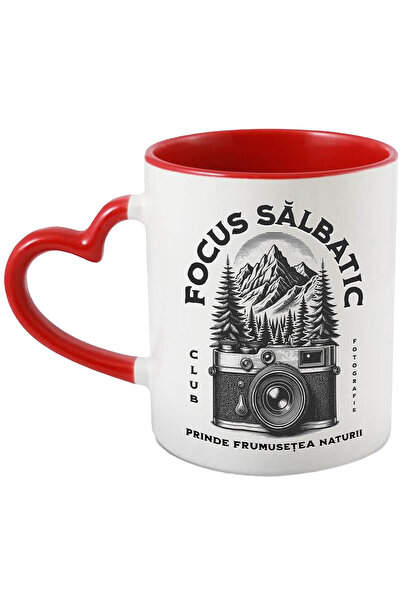 StoryGift Romania Cana aparat foto in padure printre muntii, arta , 330ml, Ce...