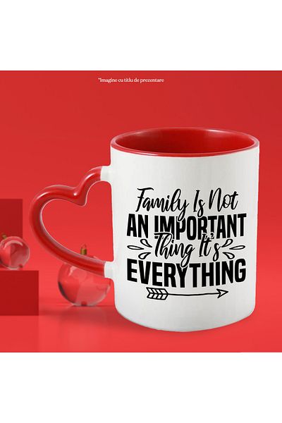 StoryGift Romania Mug for those who put family first - the most important with Ini Handle, With, STG.
