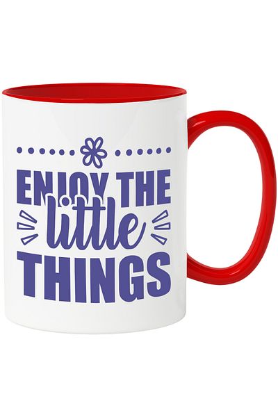 StoryGift Romania Mug with a message that encourages you to enjoy the simple little things with Handle, With, STG.