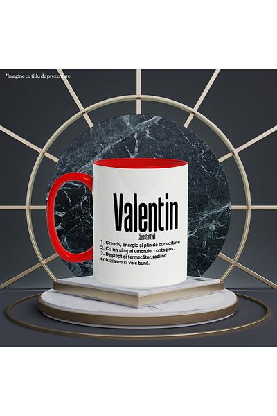 StoryGift Romania Mug With The Name Valentin, With Motivational Message, Creative, Energetic, Curious, Clever, With, STG