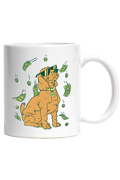 StoryGift Romania Cana Cu Catel, Bani, Monede, Dolari, Zgarda, Ochelari De Soare, Multicolor 330 m, Cu ,STG