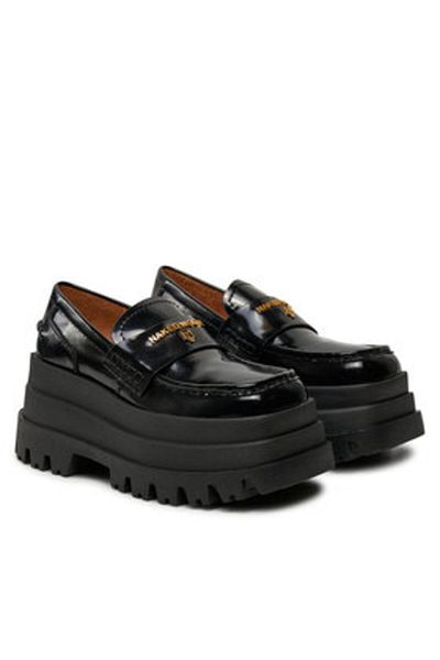 NAKED WOLFE women's loafer BOX LEATHER black
