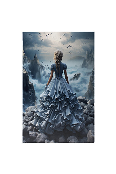 StoryGift Romania Tablou Canvas: Printesa Neinfricata In Rochie Albastra Afla...