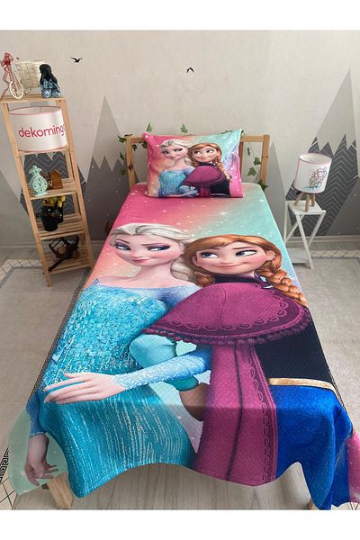 dekomingo Rainbow Elsa Anna Baby and Kids Base Pique Set