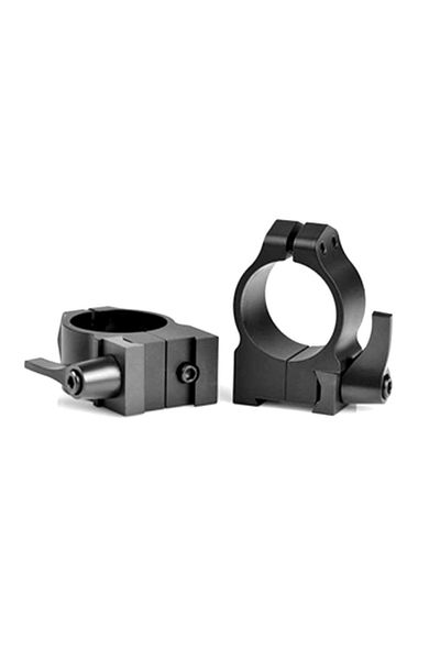 Warne 1BLM 1 inch CZ 550, QD, Med Matte Rings - Warne