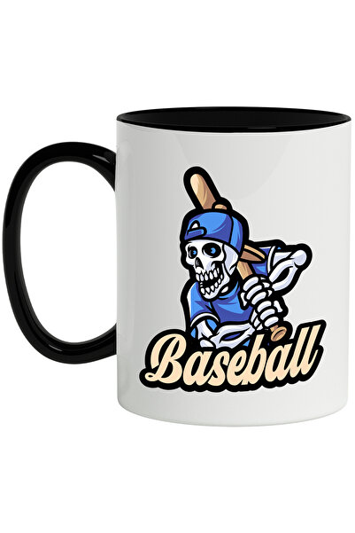 StoryGift Romania Cana Cu Baseball, Bata, Schelet, Sapca, Echipament, Sport, Multicolor 330 ml, Ce, Cu ,STG