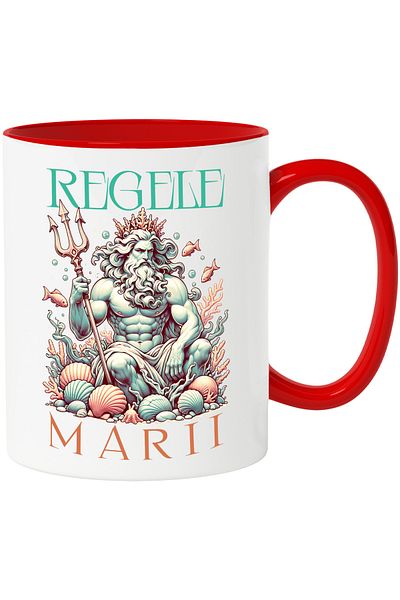 StoryGift Romania Mug king of the sea aquaman poseidon myth deep sea man with crown, 330ml, Sky, Cu, STG.