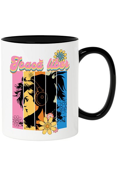 StoryGift Romania Play Free Video Gamer Girl Mug, 330ml, Ceramic with Black Handle, With Black Handle, STG