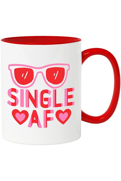 StoryGift Romania Heart Mug for Singles - Sunglasses with Red Handle, Cu Man, STG