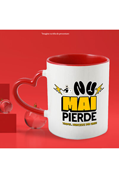 StoryGift Romania Cana Mesaj Motivational Nu Mai Pierde Vreme Munceste Barbat la birou Computer, 3, Cu ,STG