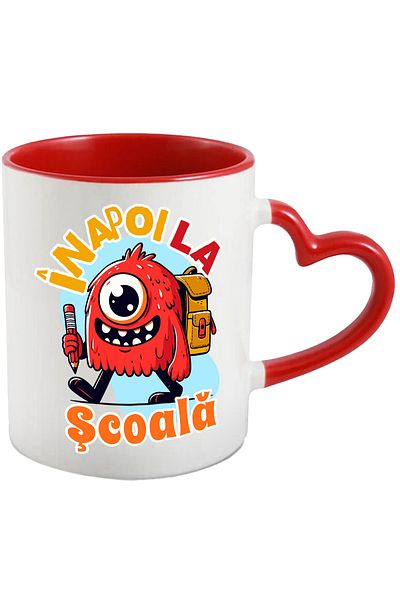 StoryGift Romania Monster mug ready for school a new school year education, 330ml, Ceramic with Handle, With,STG.