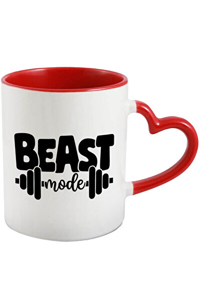 StoryGift Romania Cana cu haltera si textul in engleza "Beast mode" - modul b...