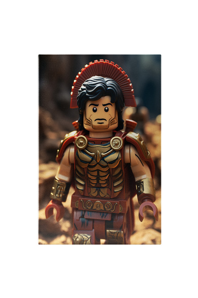 StoryGift Romania Tablou Canvas: Figurina Lego Barbat Soldat Lupotator Cu Arm...