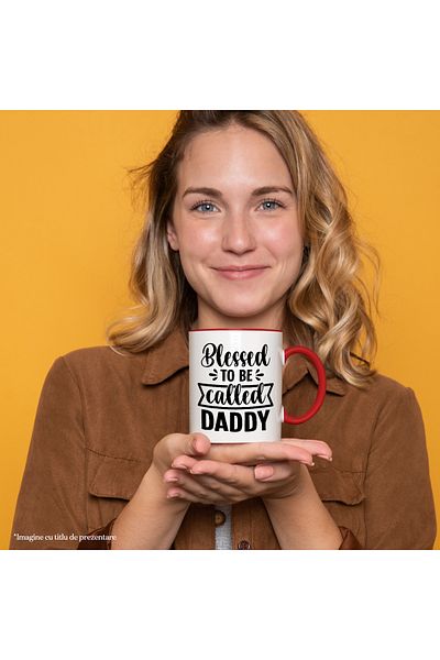 StoryGift Romania Mug with the English Text Blessed to be Called Daddy, Blessed to be Called Daddy, With, STG