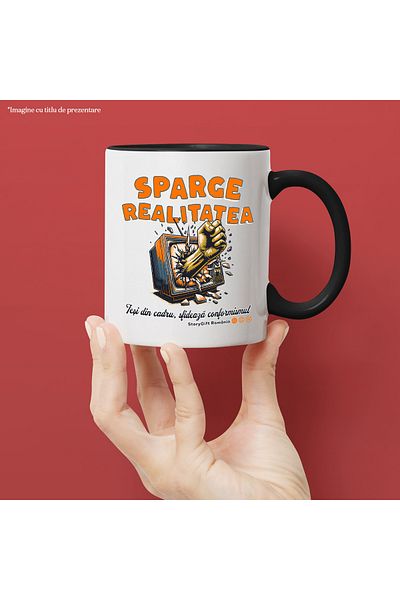 StoryGift Romania Mug Reality TV Hit by a Punch, Digital, 330ml, Ceramic with Handles, With, STG.