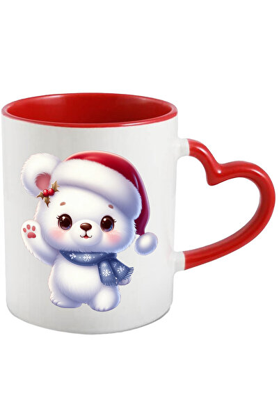 StoryGift Romania Cana cu un ursulet polar care poarta o caciula de Craciun |...