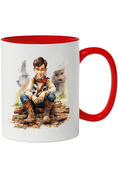 StoryGift Romania Mug With Woody, Toy Story, Cowboy, Costume, Wood, Rocks, Multicolor 330 ml, Wax, With ,STG