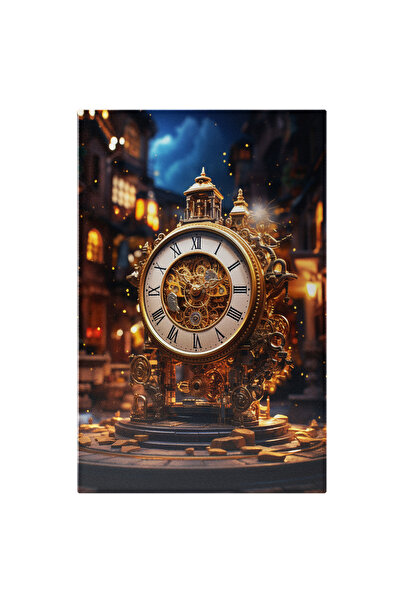 StoryGift Romania Tablou Canvas: Ceasul Vietii, Un Ceas Auriu Care Reflecta S...