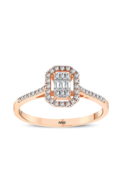 Ariş 0.15 Karat Pırlanta Baget Yüzük