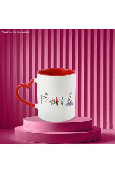 StoryGift Romania Mug With Name Monica, School, Chemistry, Subjects, Algebra, Geometry, 330ml, Ceram, With, STG.