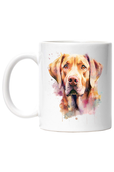 StoryGift Romania Cana Cu Cap De Catel, Labrador, Watercolor, Animal De Compa...
