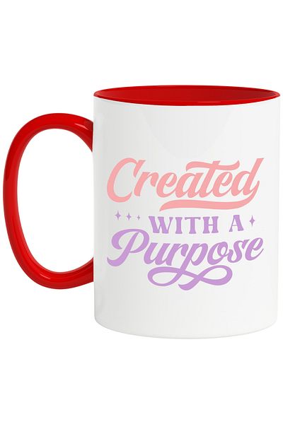 StoryGift Romania Mug with motivational message in English "Created with a purpose" - created with a purpose, With ,STG