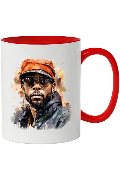 StoryGift Romania Mug With Kendrick Lamar, Musician, Rapper, Celebrity, Multicolor 330 ml, Ceramics, With ,STG