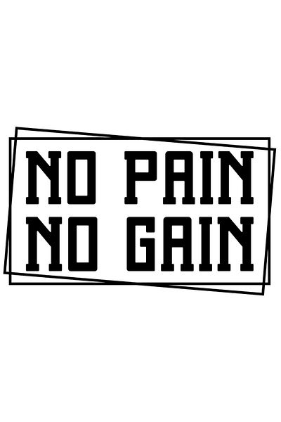 StoryGift Romania Sticker Adeziv 90CM Exterior cu textul in limba engleza "No pain, no gain" - niciun castig far