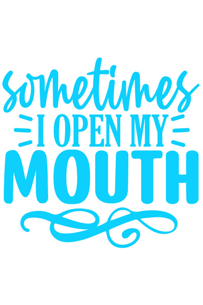 StoryGift Romania Sticker Autocolant 30CM Exterior cu mesajul "Uneori deschid gura" - vorbit fara rost , Vinyl A