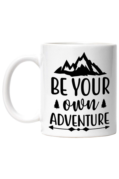 StoryGift Romania Cana cu ilustratie afisand munti si mesajul "Be your own adventure" - fii propri, Cu ,STG