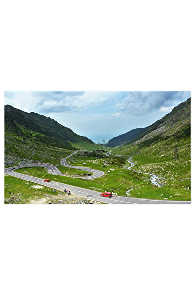 StoryGift Romania Tablou Canvas: Drum Serpentin, Muntii Fagaras, Romania - Pe...