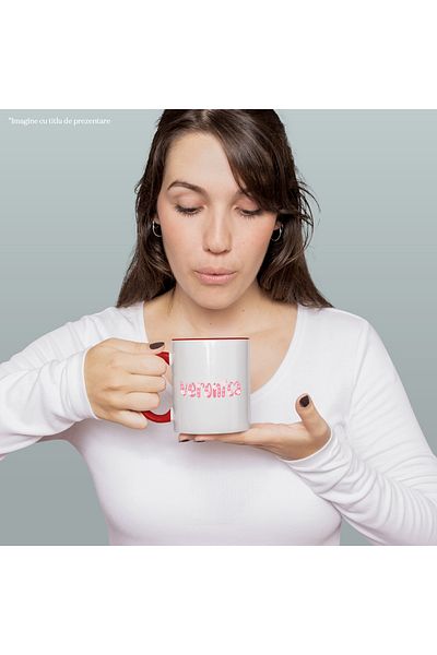 StoryGift Romania Mug With Name Veronica, Flowers, Colorful, Pink, Cute, 330ml, Ceramic with Handle Ro, With ,STG