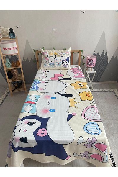 dekomingo Yellow Horizontal Sanrio Patterned Baby and Children's Room Pipe Set