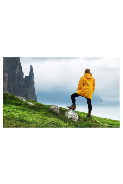 StoryGift Romania Tablou Canvas - Peisaj Mistic La Trollkonufingur, Faroe: St...