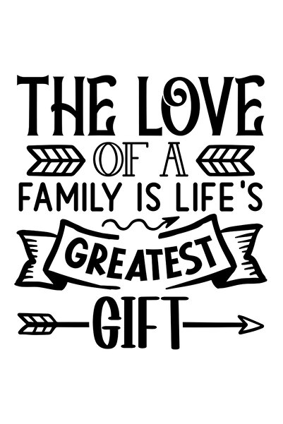 StoryGift Romania Sticker Exterior Cu Mesajul "iubirea Unei Familii Este Cel Mai Mare Cadou Al Vietii" , Vin